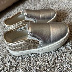 Carter's Silver and Gold Toddler Slip-On Sneakers